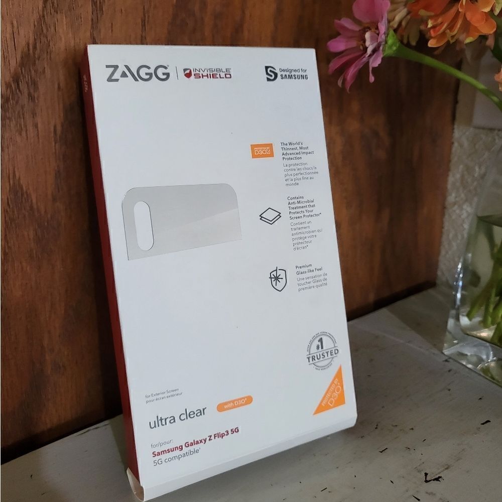 NIB Zagg Invisible Shield cover for Samsung Z Flip 3: screen protector